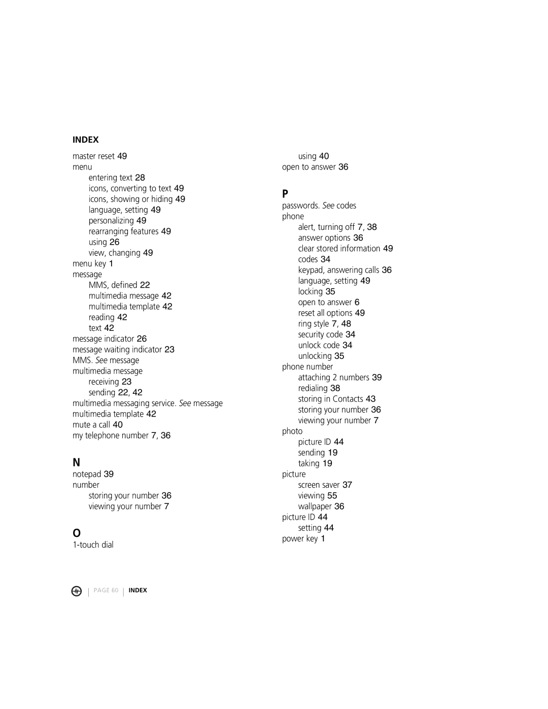 Motorola MOTORAZRTM manual Touch dial 