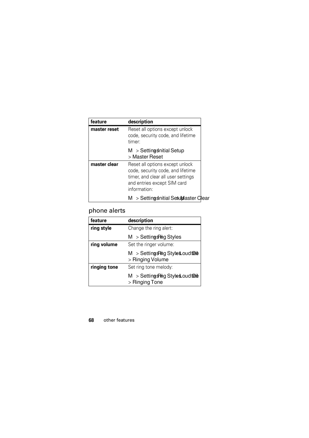 Motorola C168, Motorola Wireless Phone manual Phone alerts 