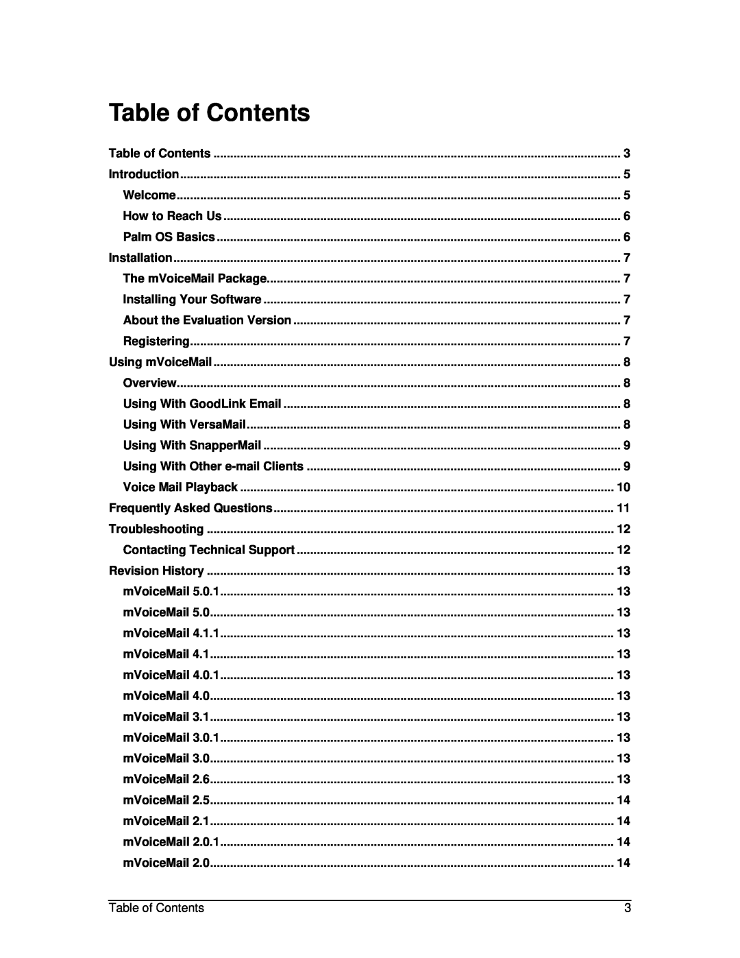 Motorola motorola user manual Table of Contents 