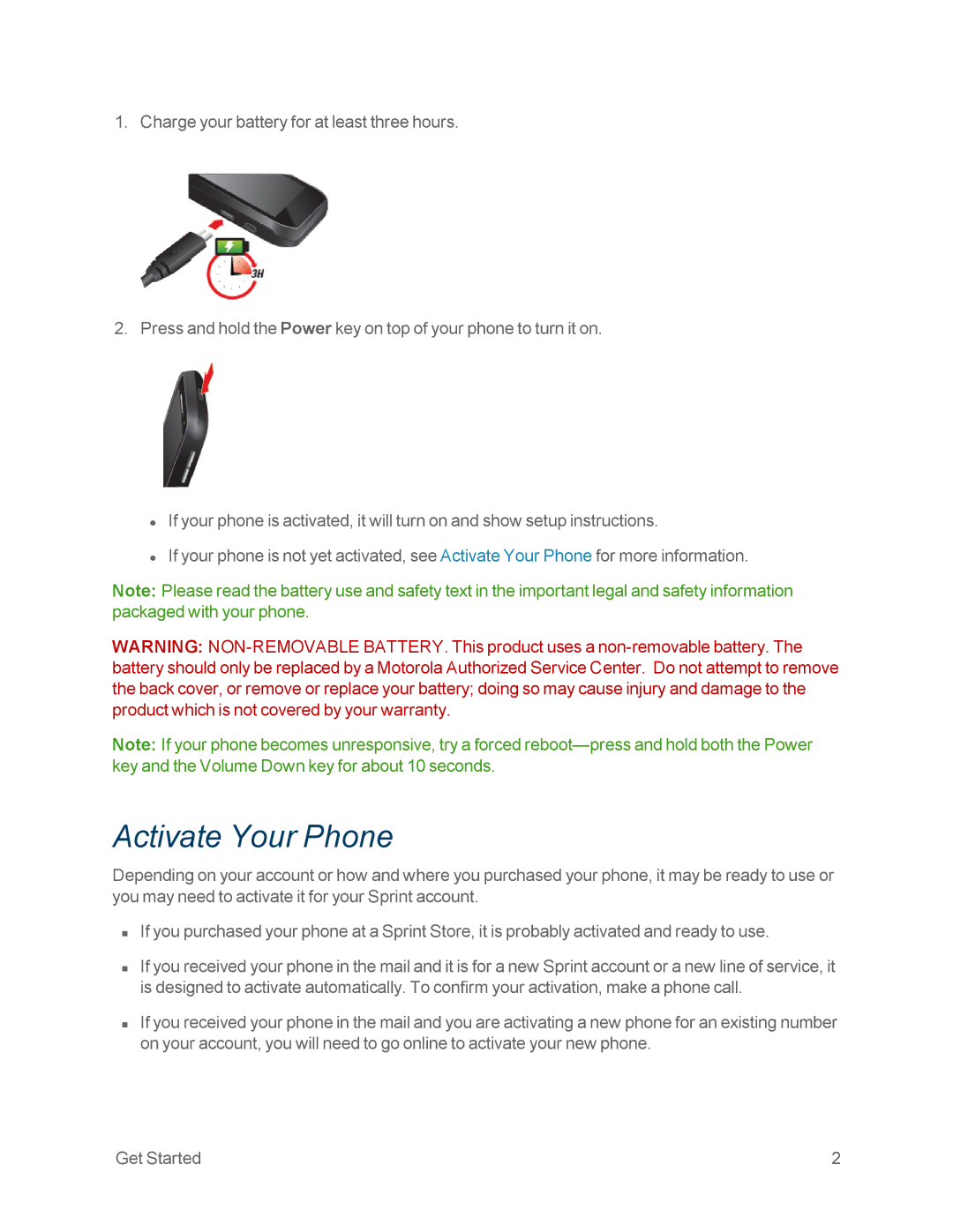 Motorola MOTOXT897 manual Activate Your Phone 