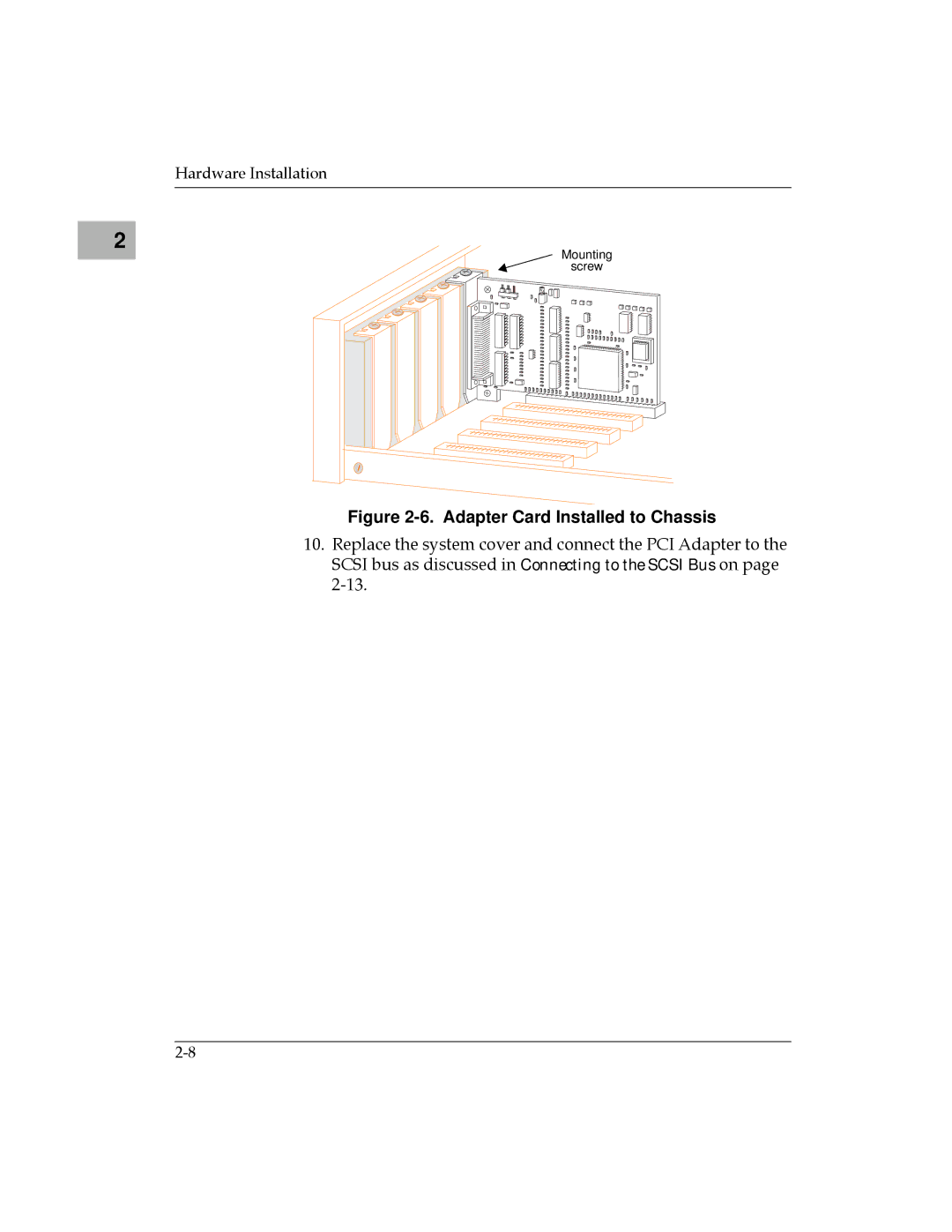 Motorola MPMC101 user manual Adapter Card Installed to Chassis 