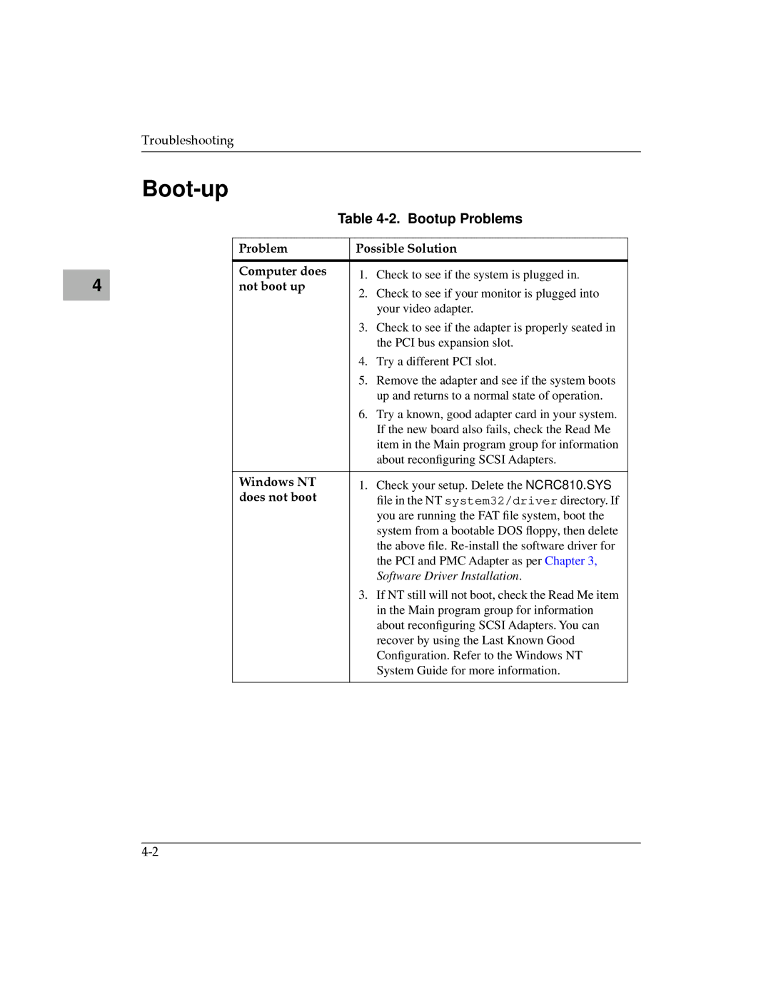 Motorola MPMC101 user manual Boot-up, Bootup Problems 