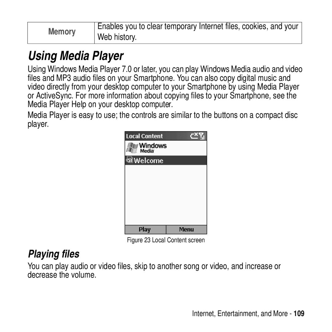 Motorola MPx200 manual Using Media Player, Playing files 