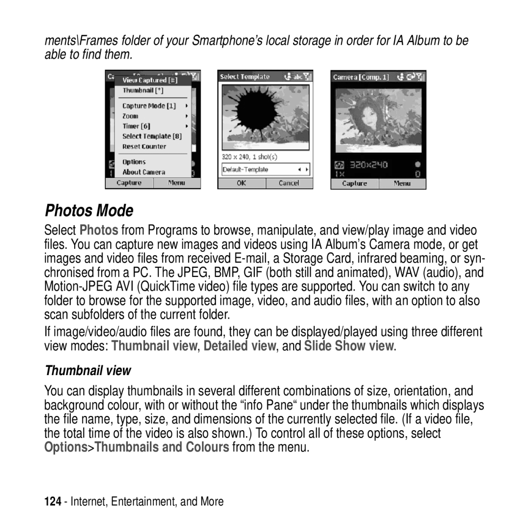 Motorola MPx200 manual Photos Mode, Thumbnail view 