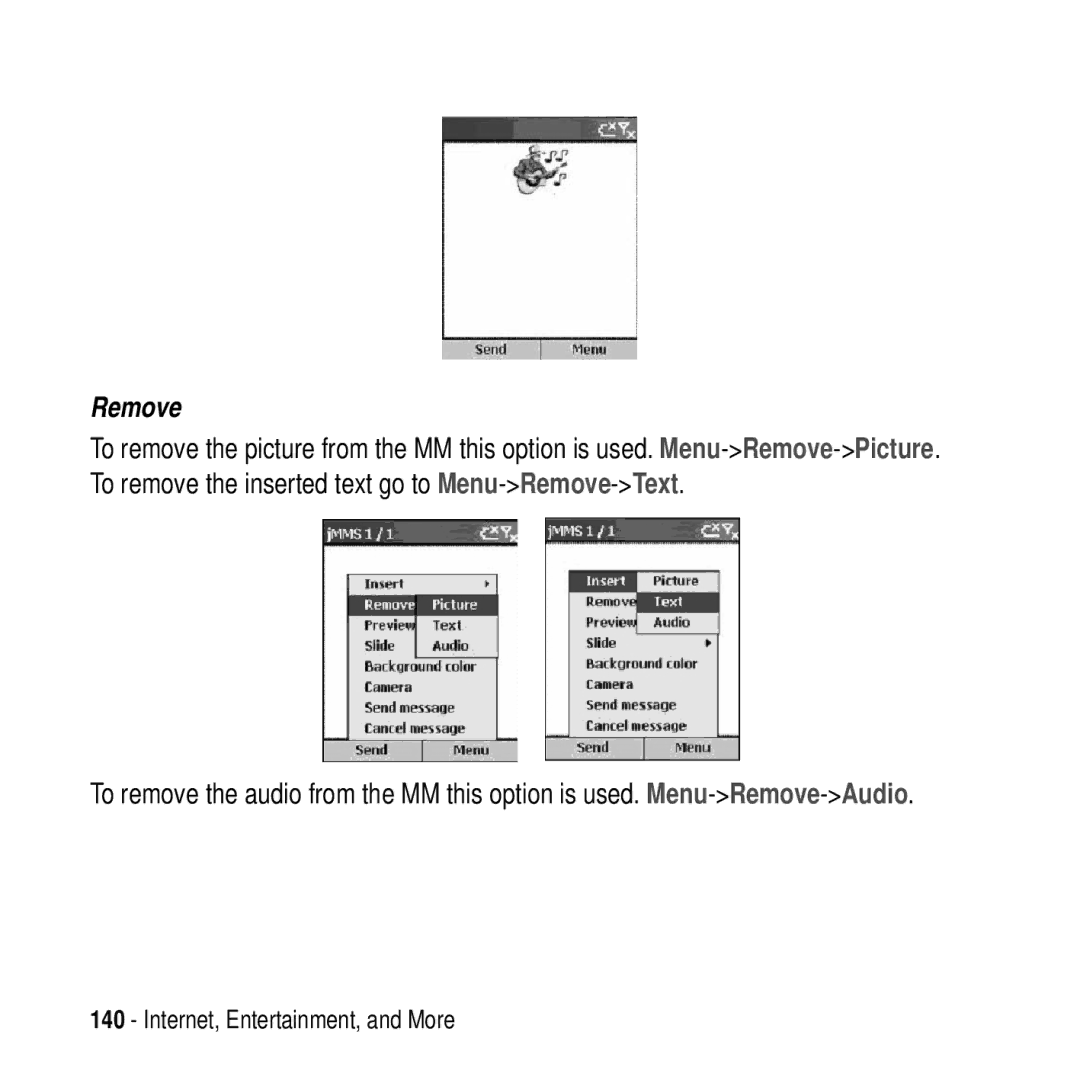 Motorola MPx200 manual Remove 