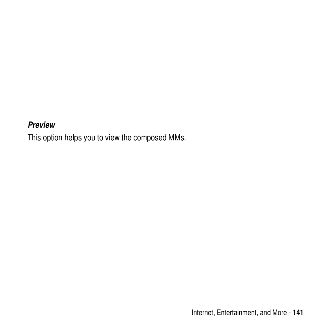 Motorola MPx200 manual Preview, This option helps you to view the composed MMs 