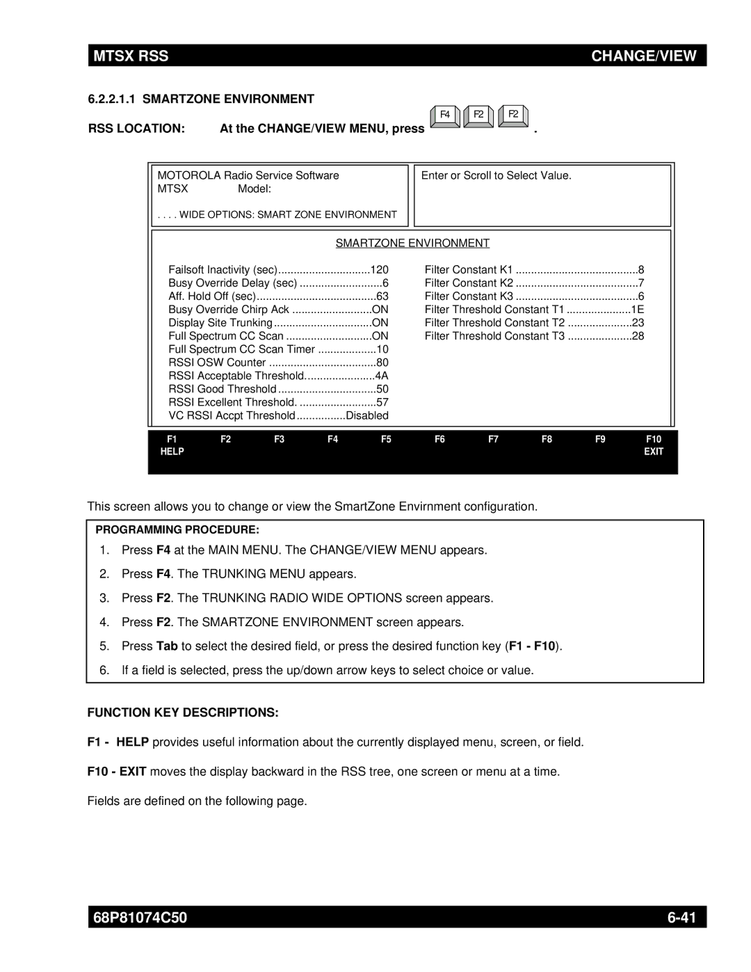 Motorola MT2000 manual Smartzone Environment RSS Location 