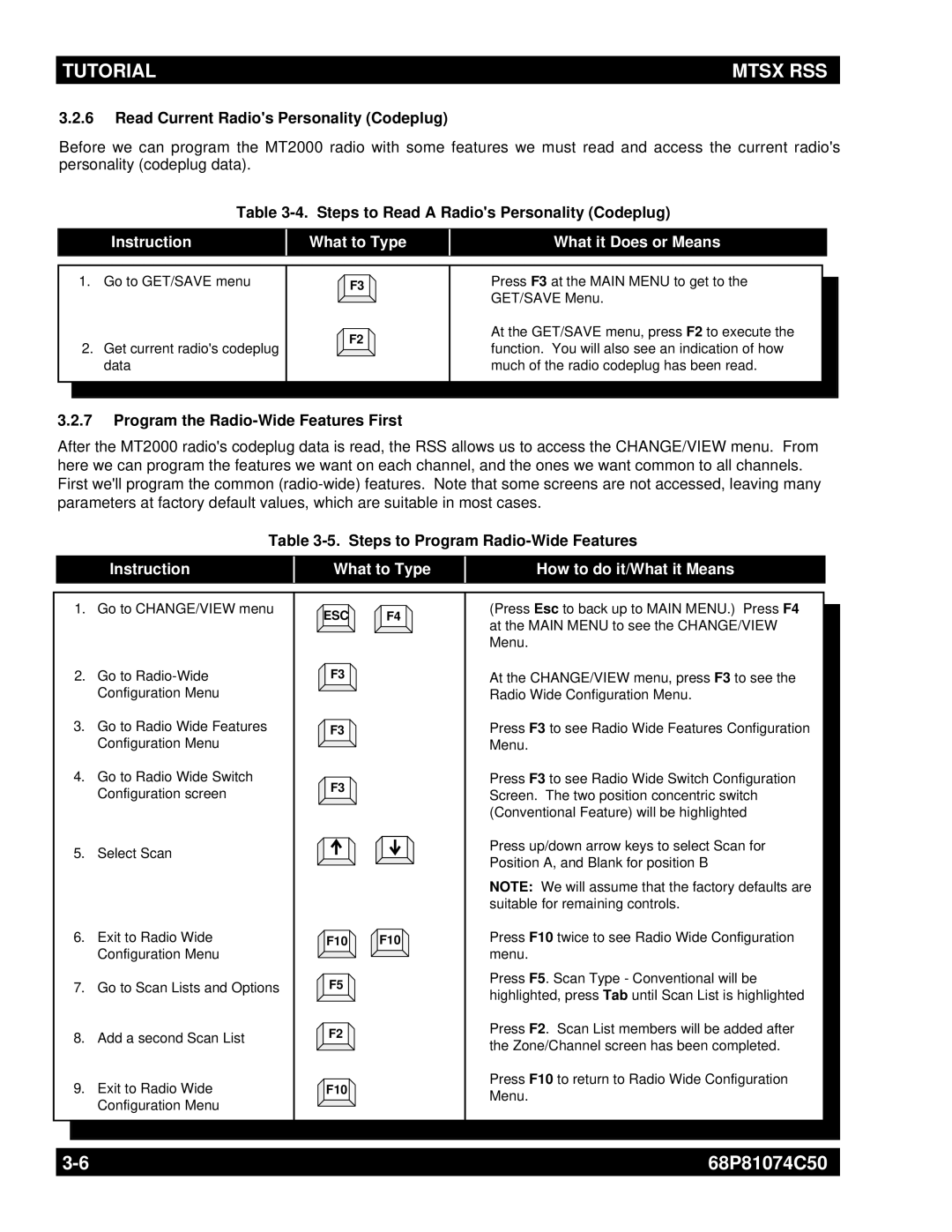 Motorola MT2000 manual Read Current Radios Personality Codeplug, Steps to Read a Radios Personality Codeplug 