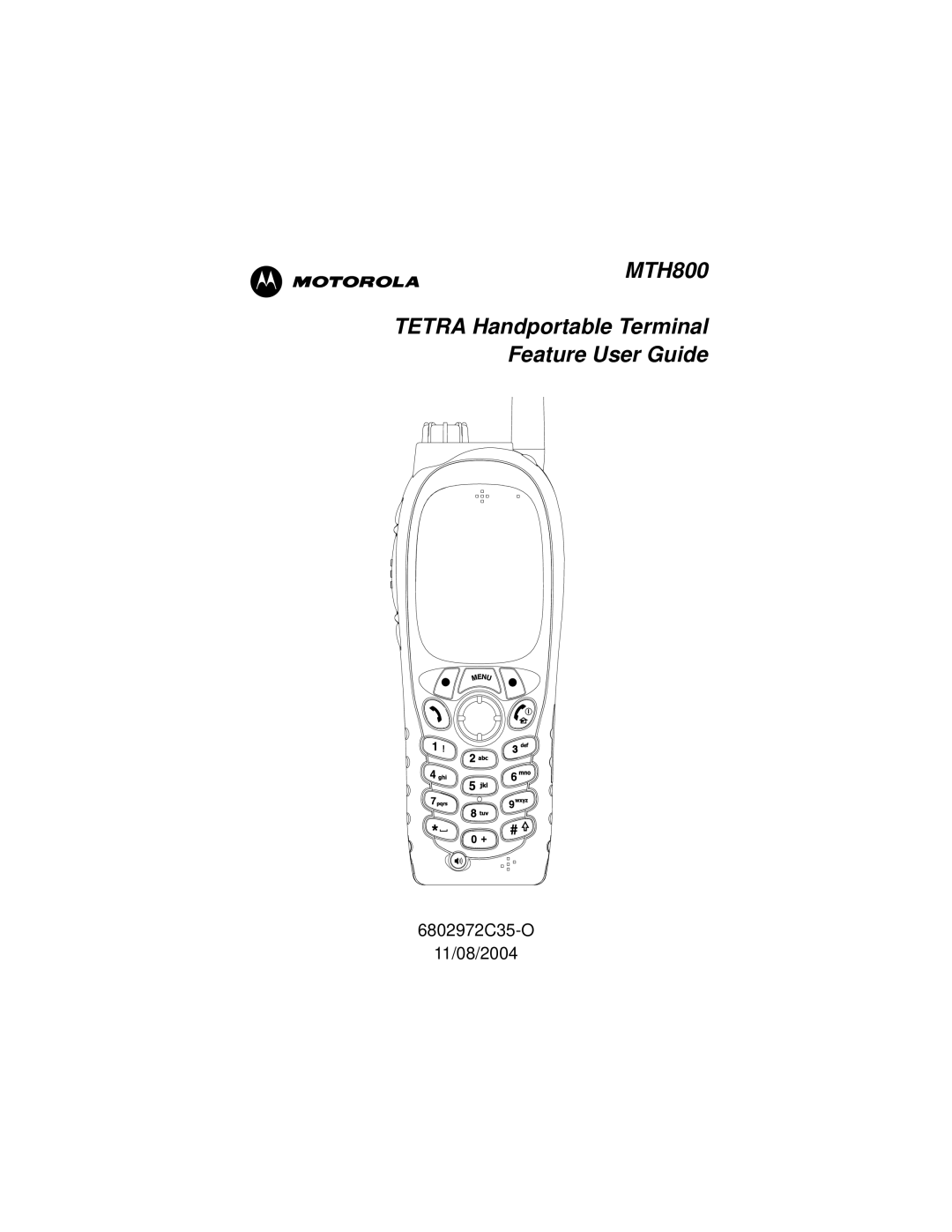 Motorola MTH800 manual 