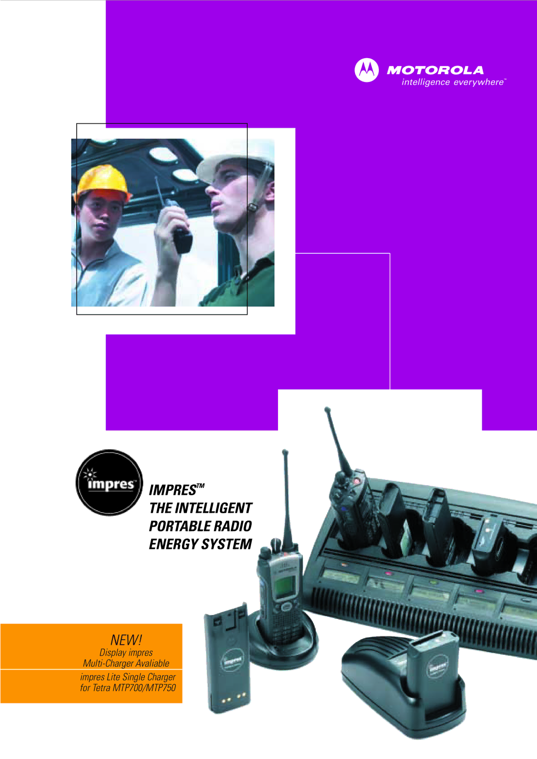 Motorola MTP750, MTP700 manual Imprestm Intelligent Portable Radio Energy System 