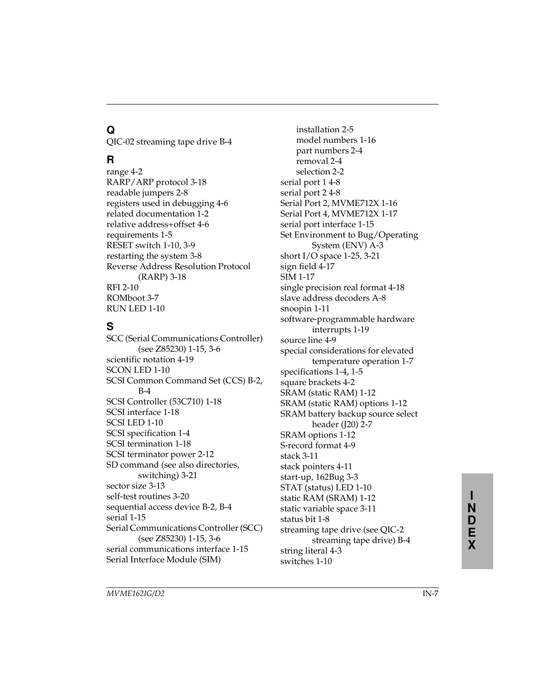 Motorola MVME162 manual Scsi LED 