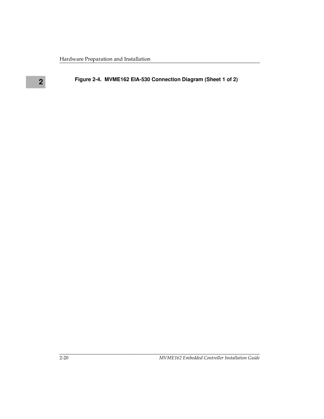 Motorola manual Hardware Preparation and Installation, MVME162 EIA-530 Connection Diagram Sheet 1 