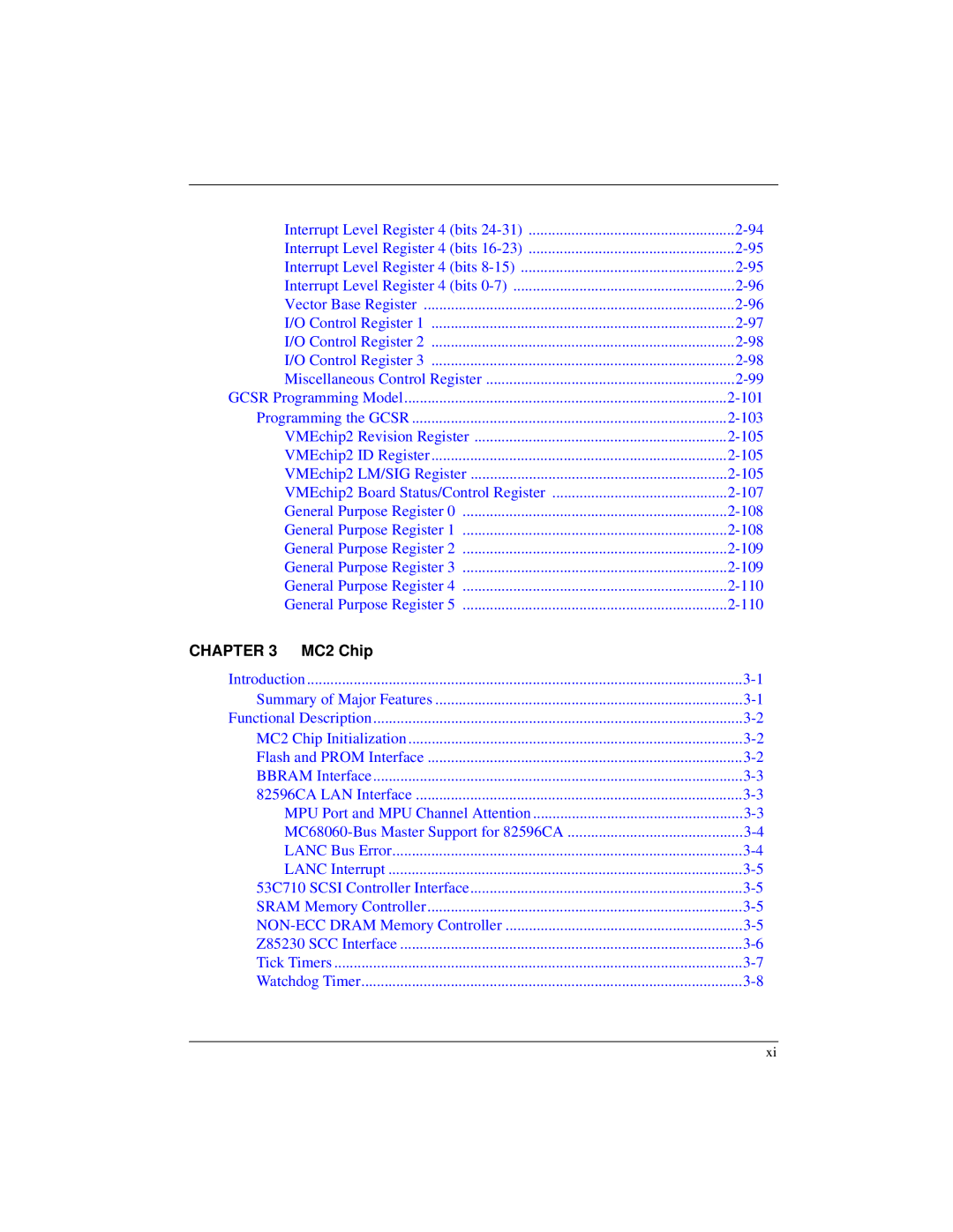 Motorola MVME172 manual MC2 Chip 