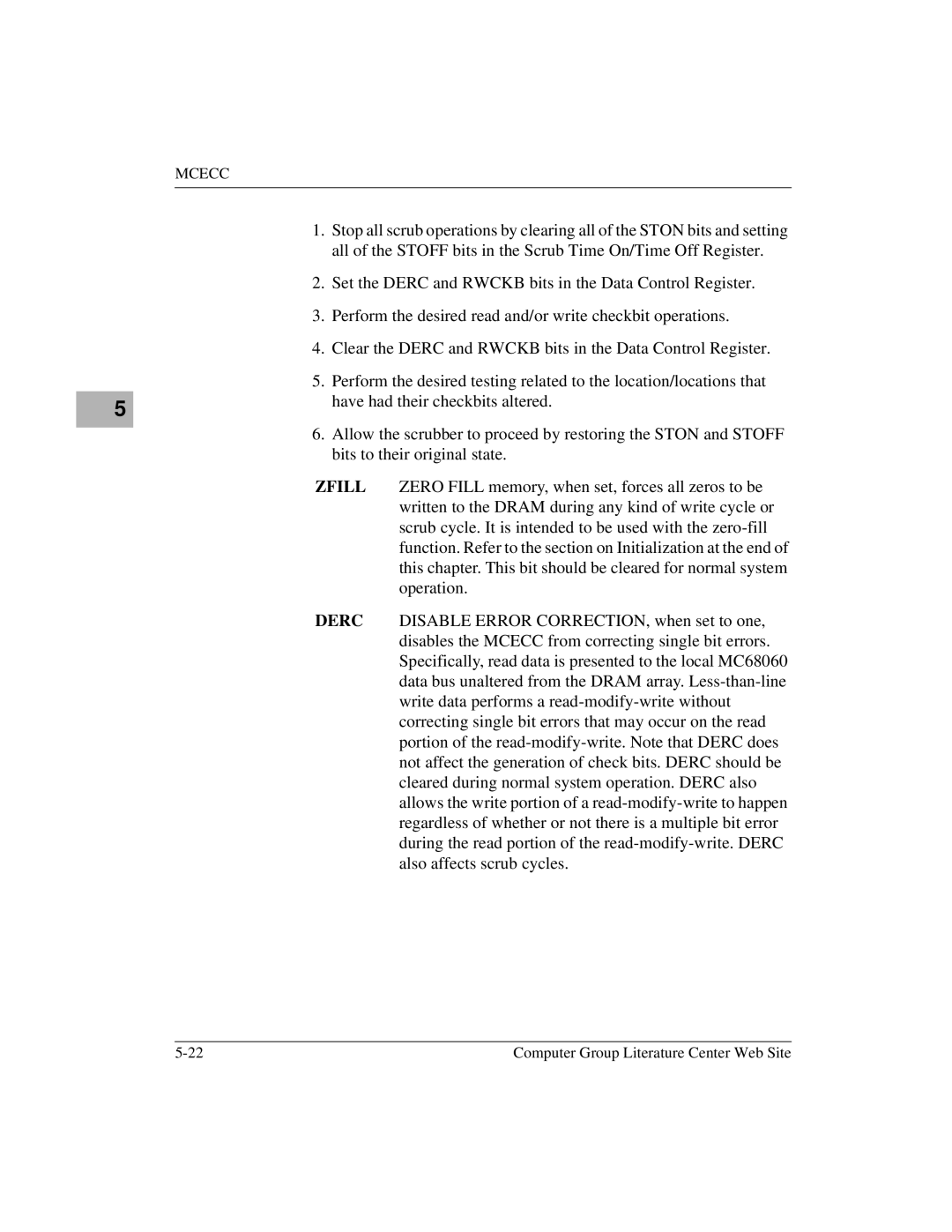 Motorola MVME172 manual Mcecc 