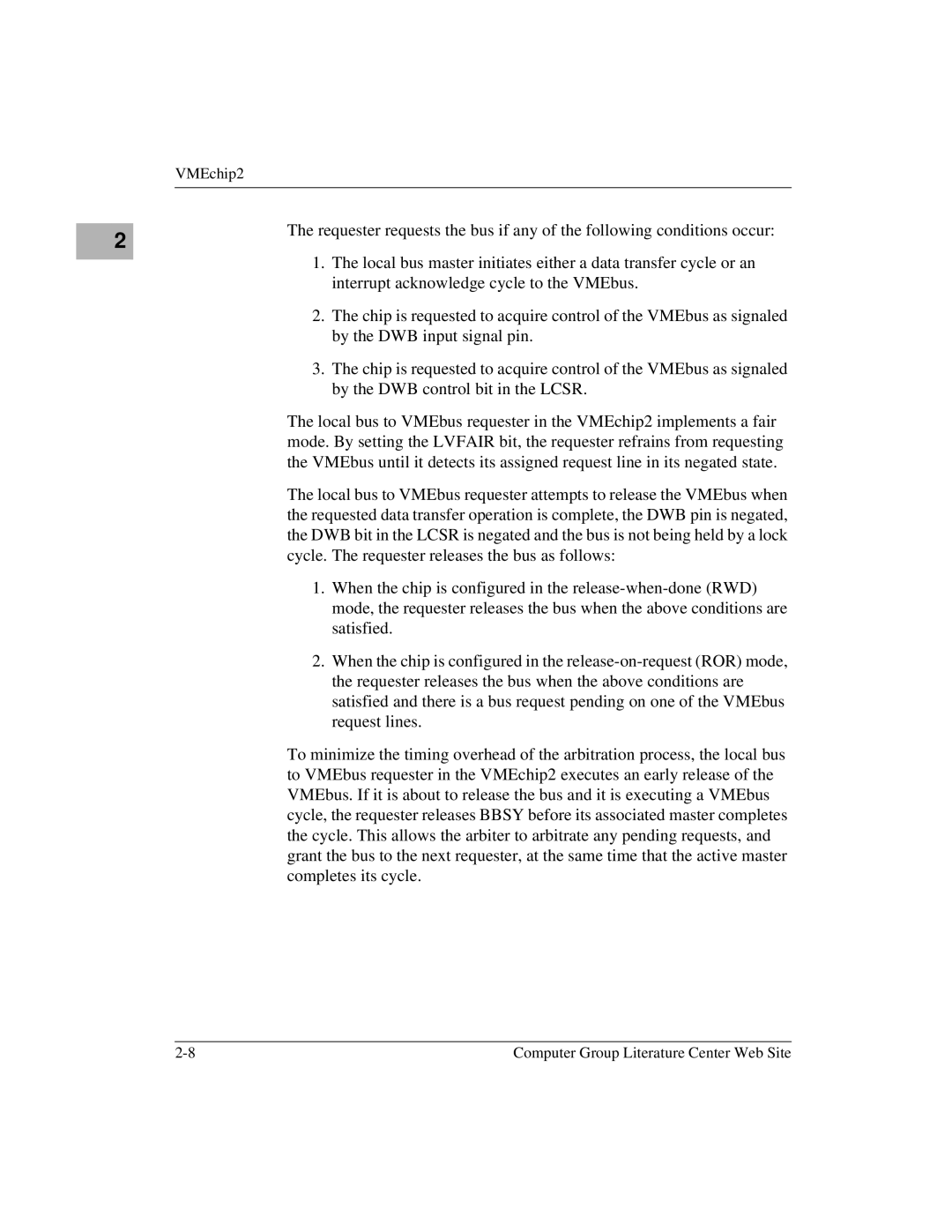 Motorola MVME172 manual VMEchip2 