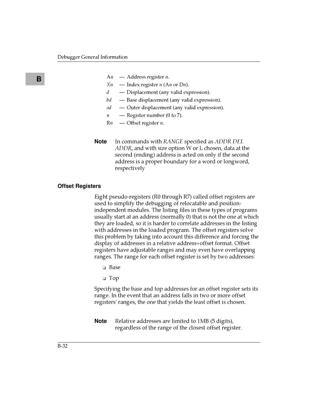 Motorola MVME177 manual Offset Registers 