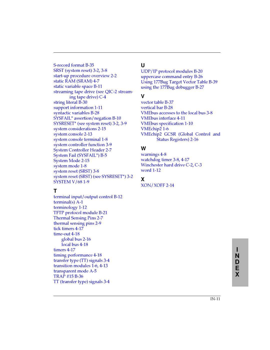 Motorola MVME177 manual Xon/Xoff 