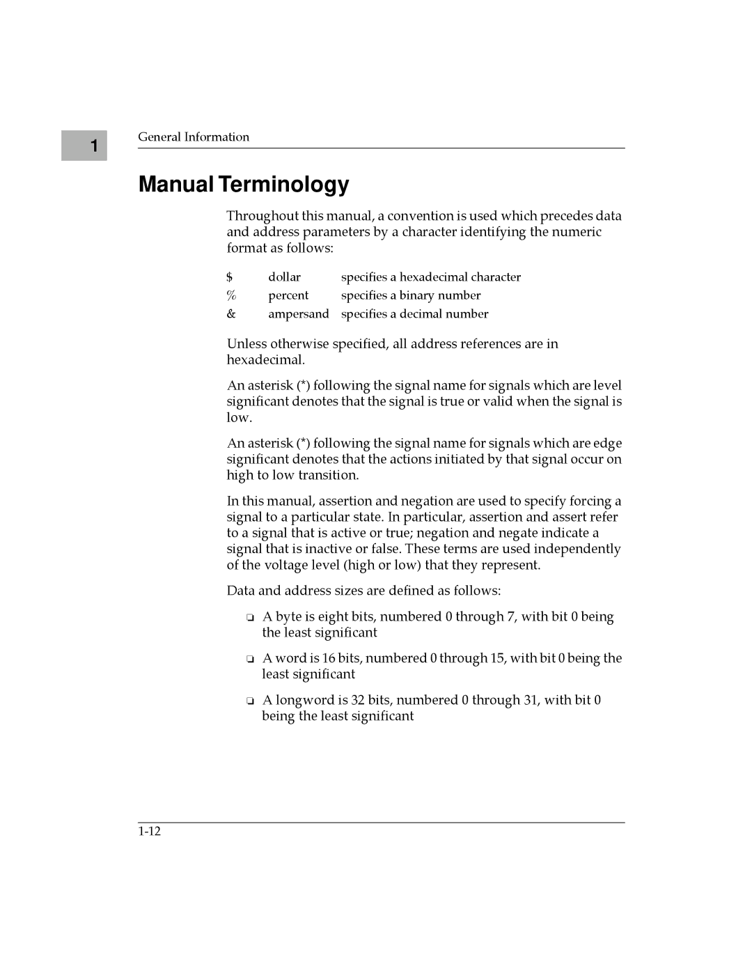 Motorola MVME177 manual Manual Terminology 