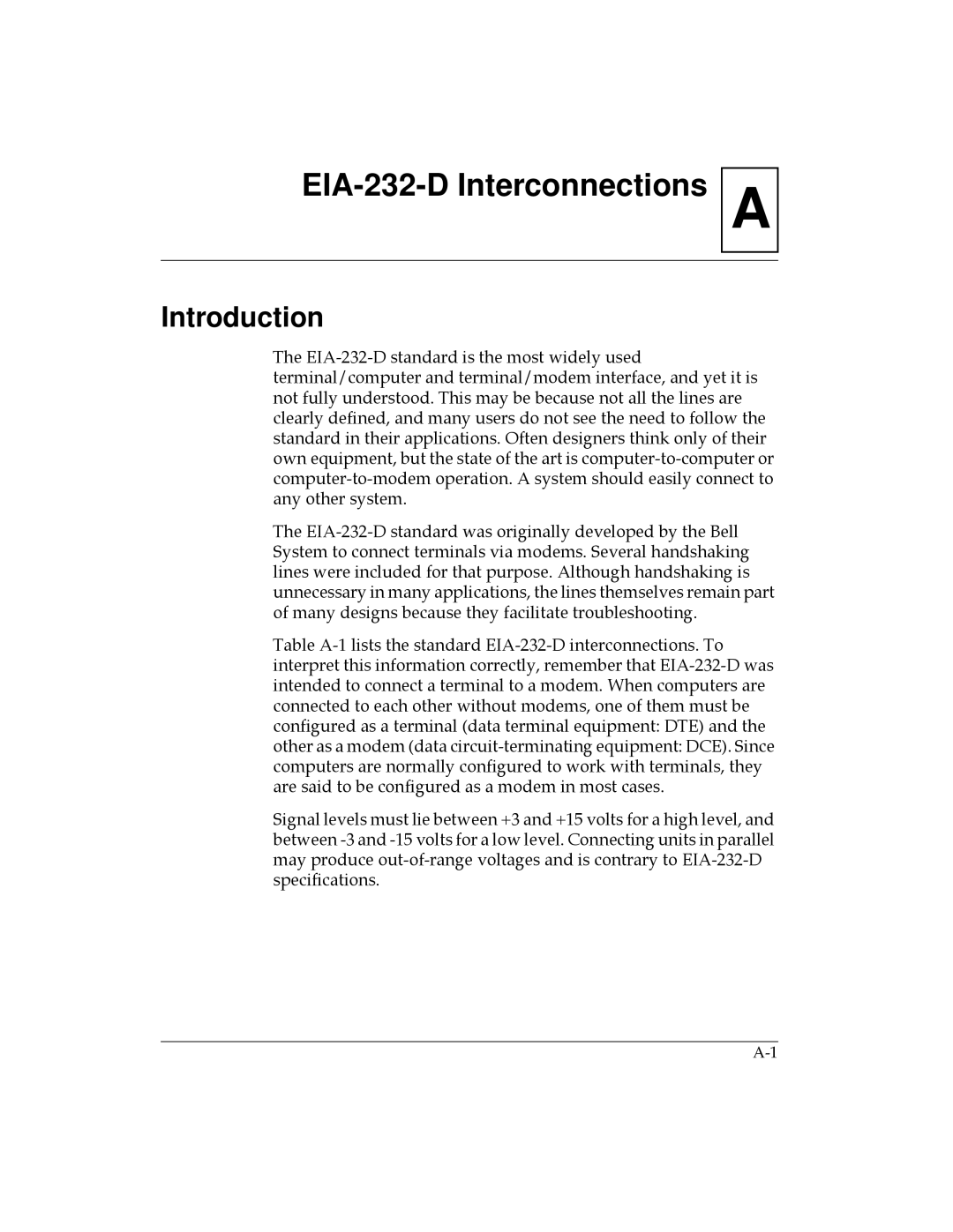 Motorola MVME177 manual AEIA-232-D Interconnections 