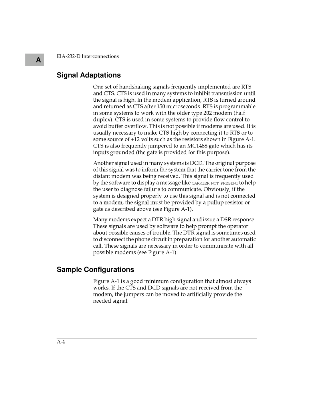 Motorola MVME177 manual Signal Adaptations, Sample Conﬁgurations 