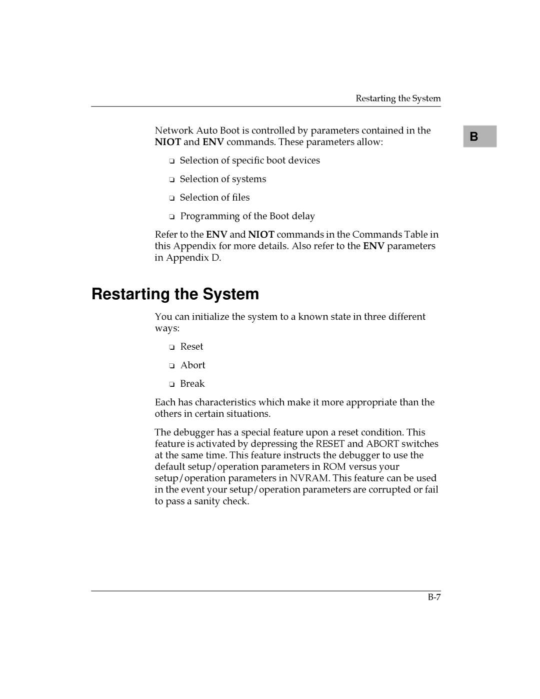 Motorola MVME177 manual Restarting the System 