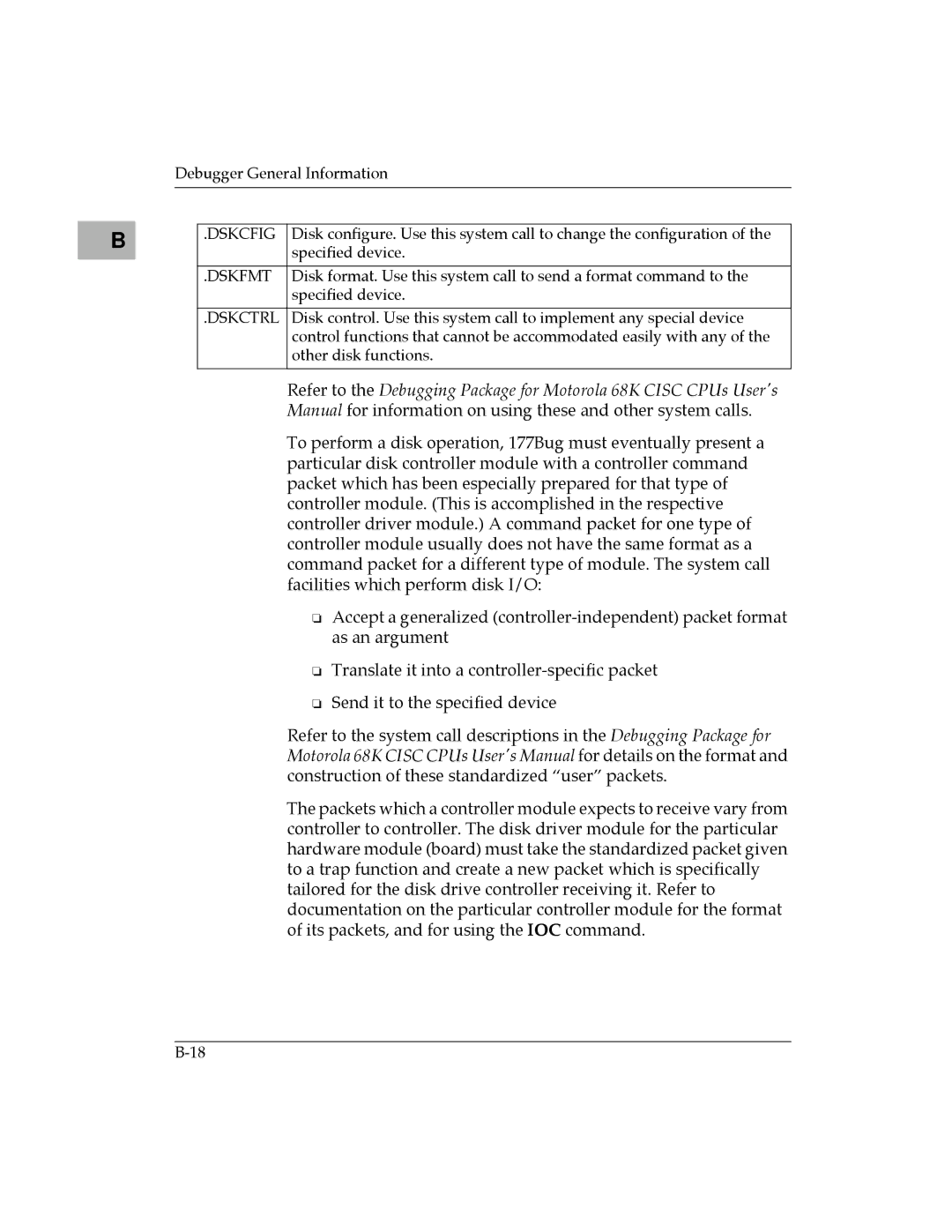 Motorola MVME177 manual Dskcfig 