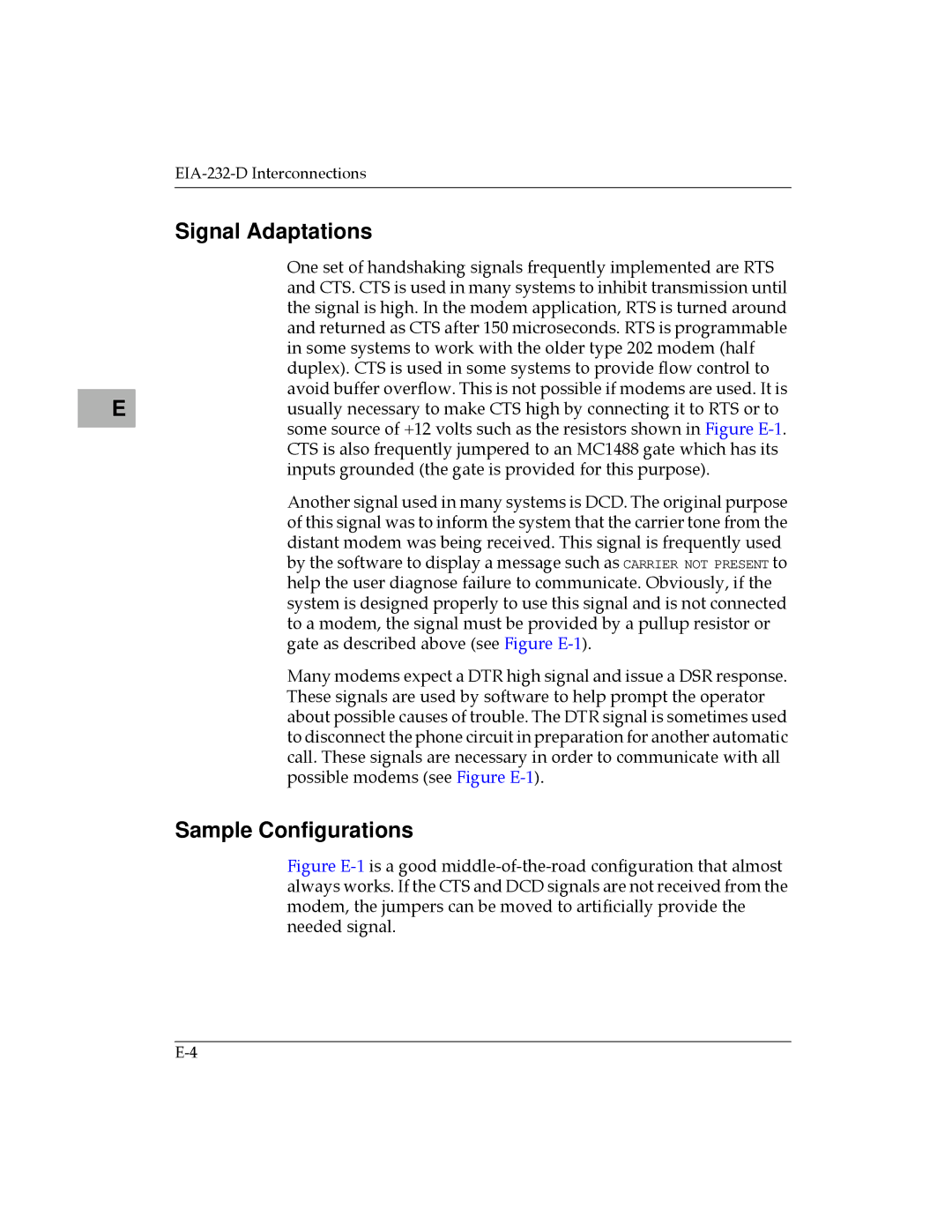 Motorola MVME187 manual Signal Adaptations, Sample Conﬁgurations 