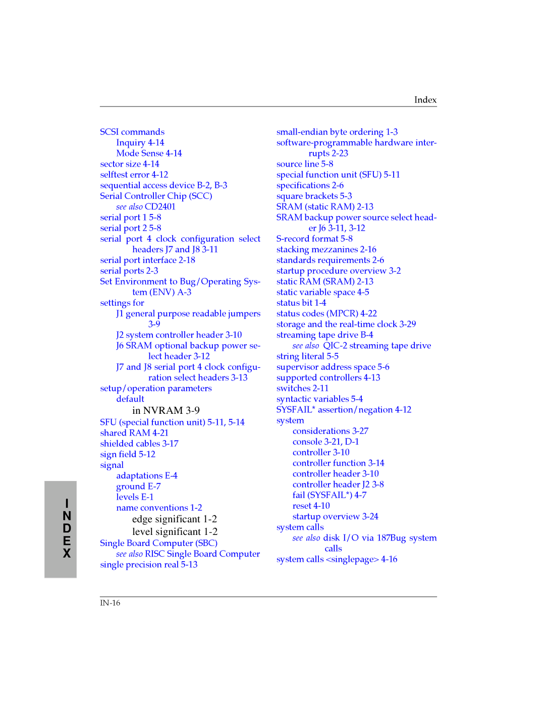 Motorola MVME187 manual Nvram 