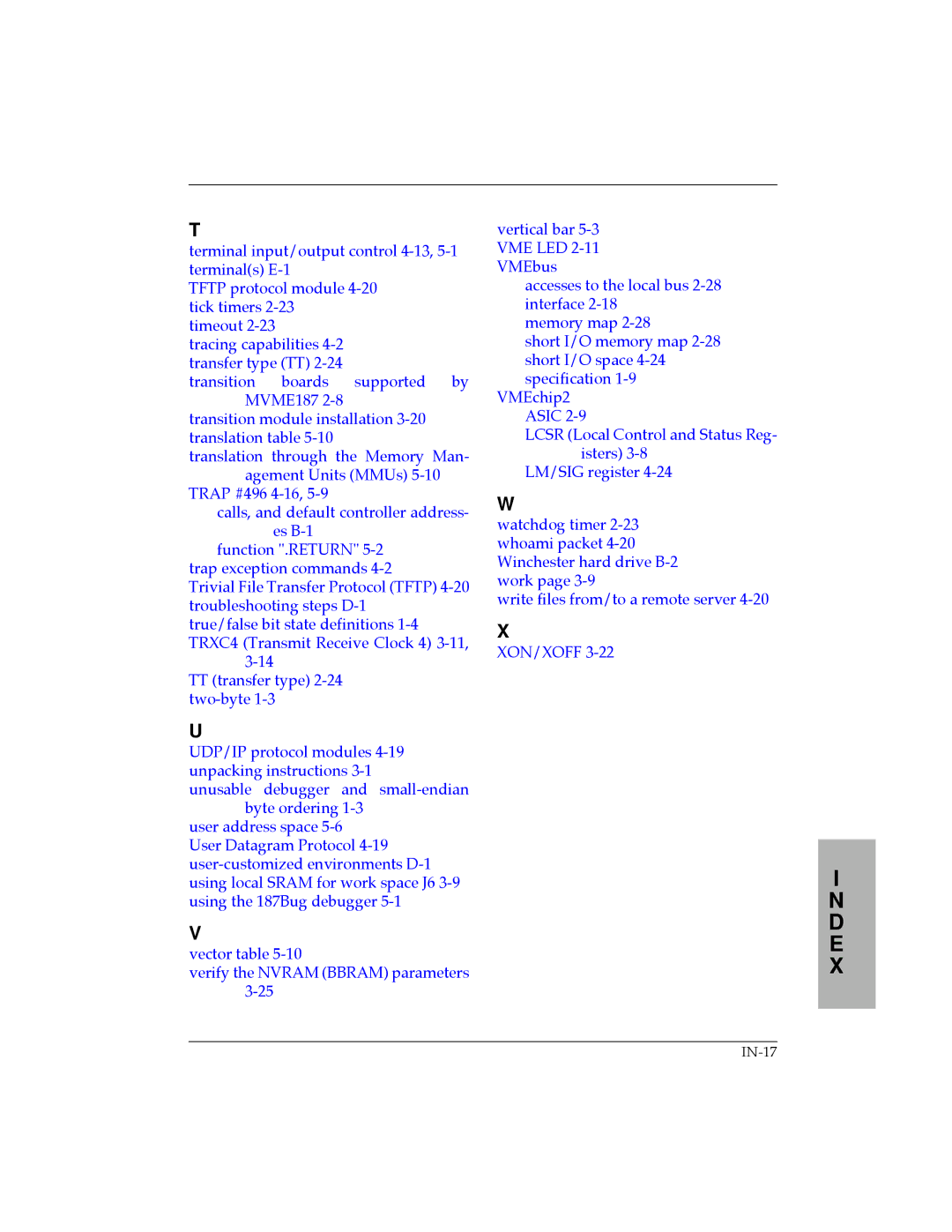 Motorola MVME187 manual Xon/Xoff 