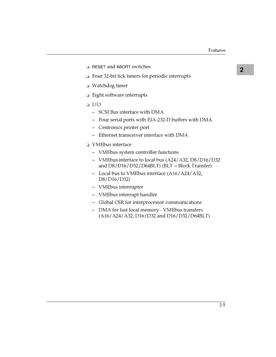 Motorola MVME187 manual Features 