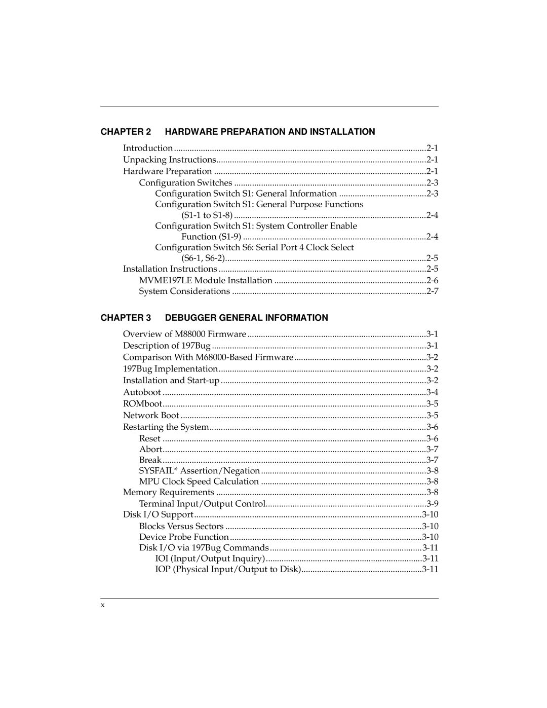 Motorola MVME197LE manual Hardware Preparation and Installation 