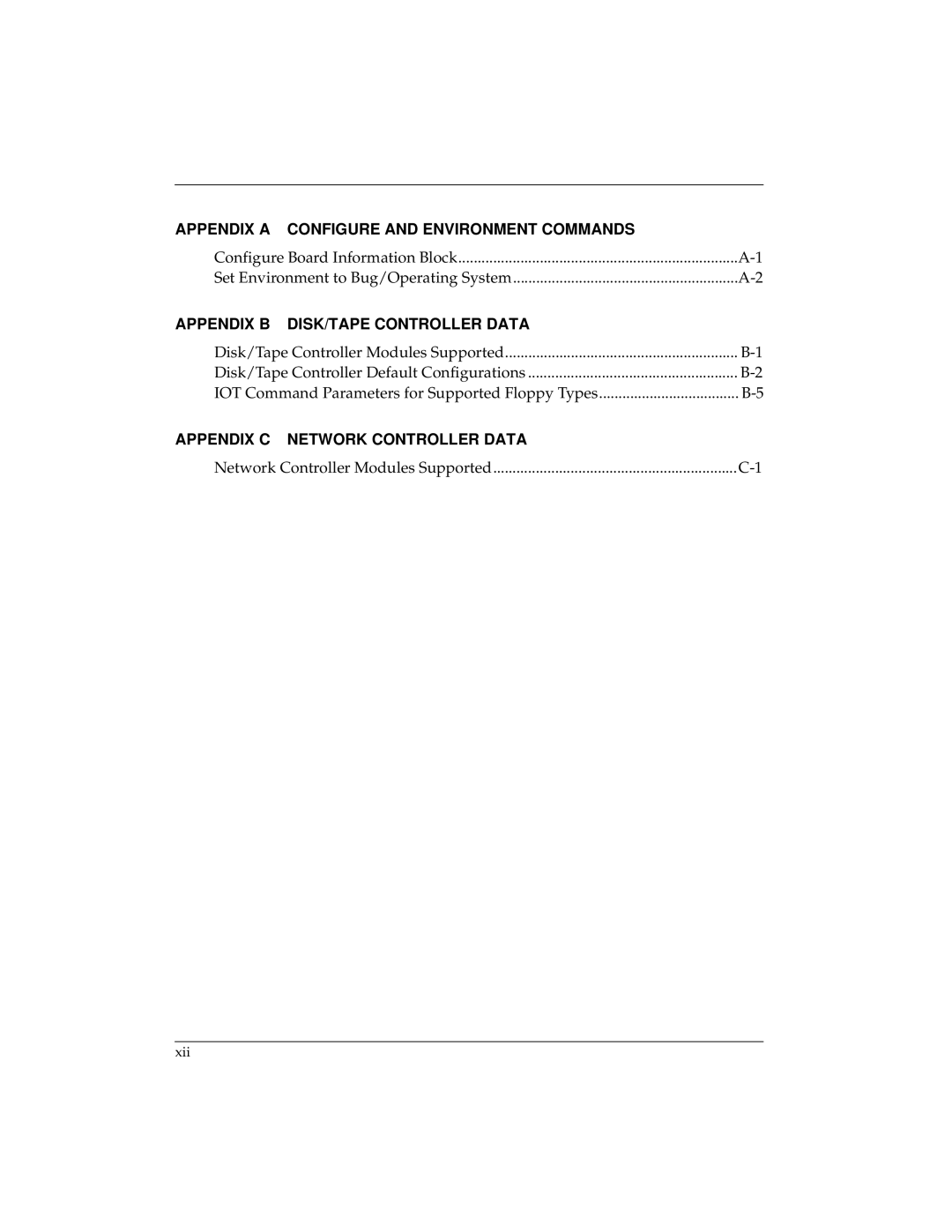 Motorola MVME197LE manual Appendix a Configure and Environment Commands 