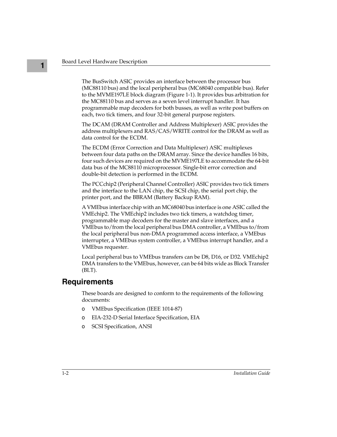 Motorola MVME197LE manual Requirements 