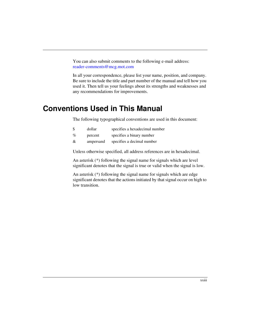 Motorola MVME1X7P manual Conventions Used in This Manual 