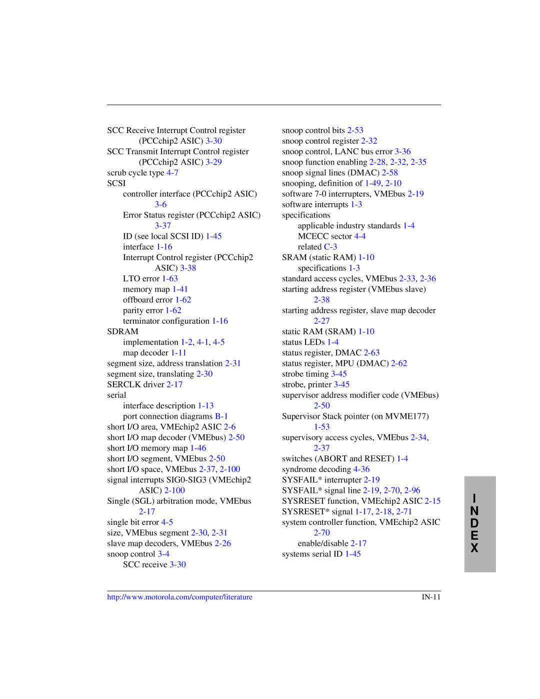 Motorola MVME1X7P manual Scsi 