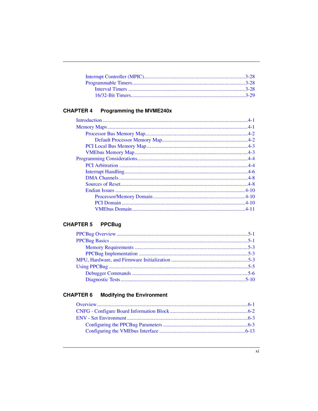 Motorola MVME2400 manual Programming the MVME240x 