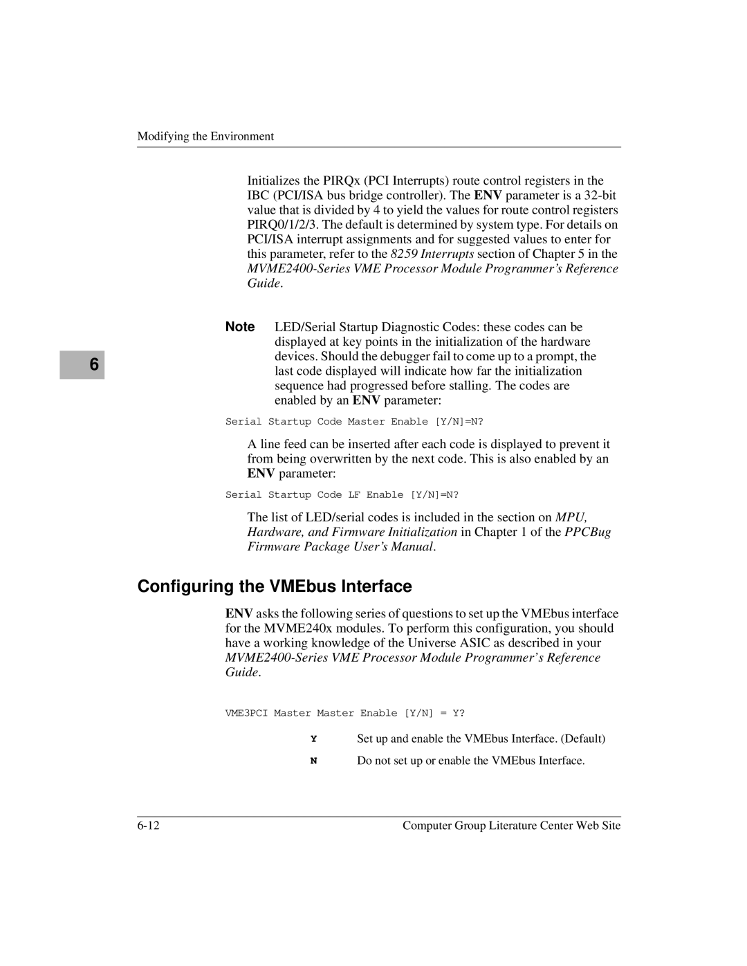 Motorola MVME2400 manual Configuring the VMEbus Interface 