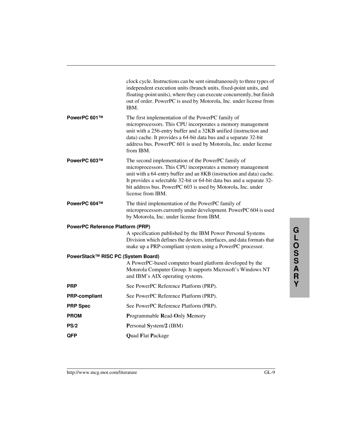 Motorola MVME2400 manual Ibm 