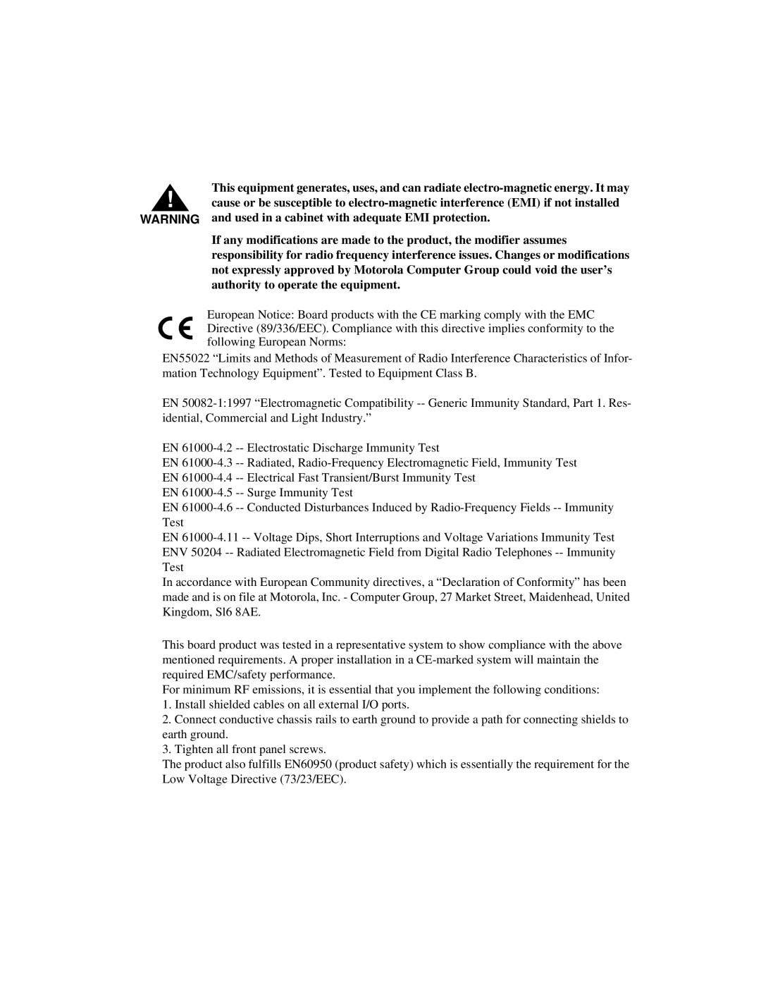 Motorola MVME2400 manual 