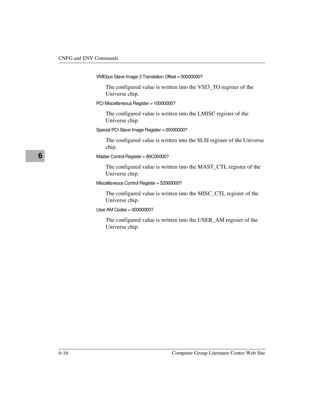 Motorola MVME2600 manual VMEbus Slave Image 3 Translation Offset = 00000000? 