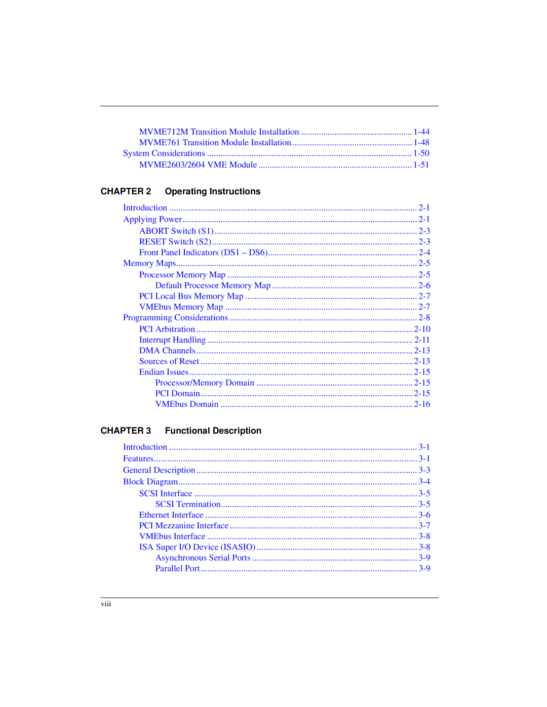 Motorola MVME2600 manual Chapter 