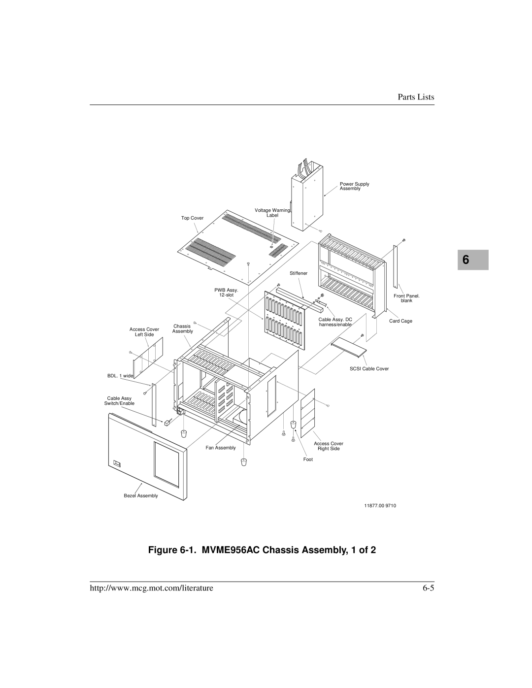 Motorola MVME956UM2 user manual MVME956AC Chassis Assembly, 1 