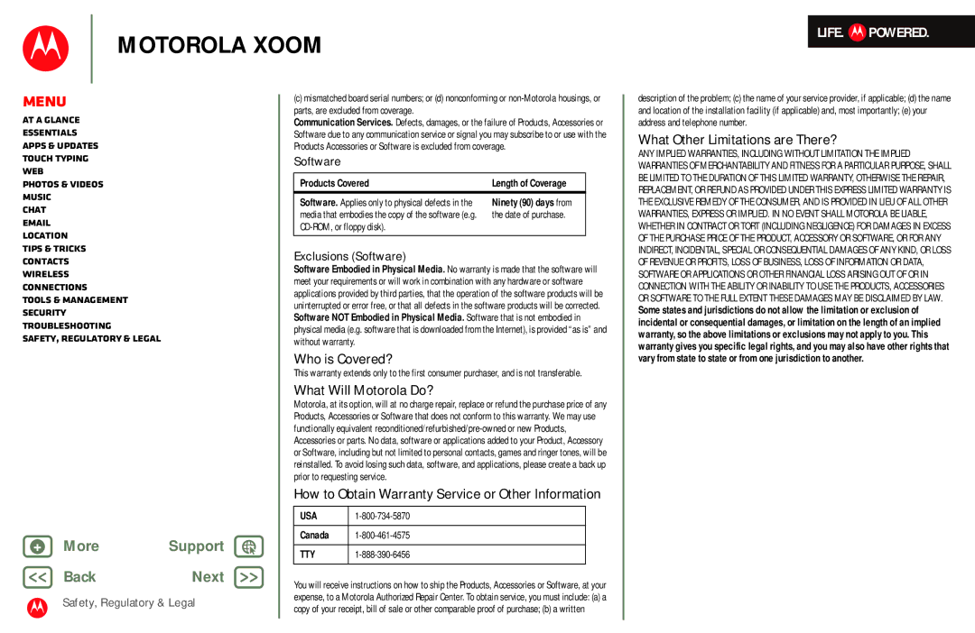 Motorola MZ601 manual Who is Covered? 