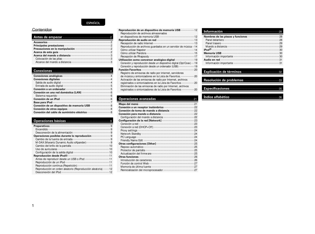 Motorola NA7004 manual Contenidos, Reproducción de archivos almacenados 