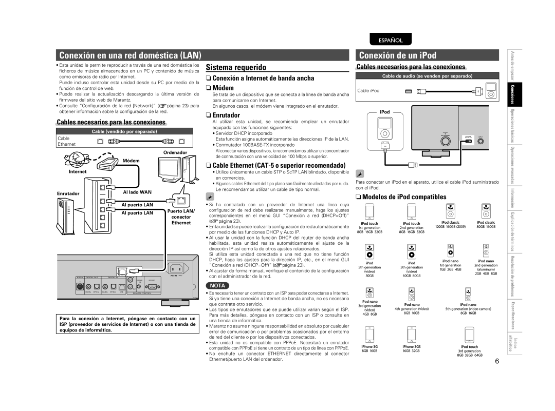 Motorola NA7004 manual Conexión de un iPod, Sistema requerido 