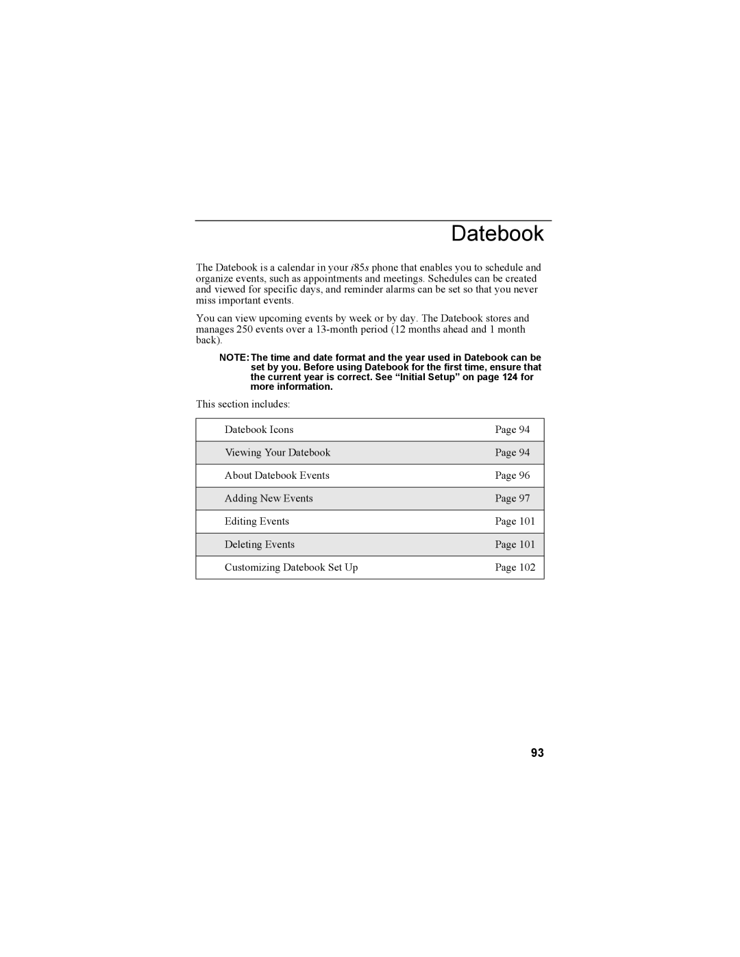 Motorola NTN9468-B manual Datebook 