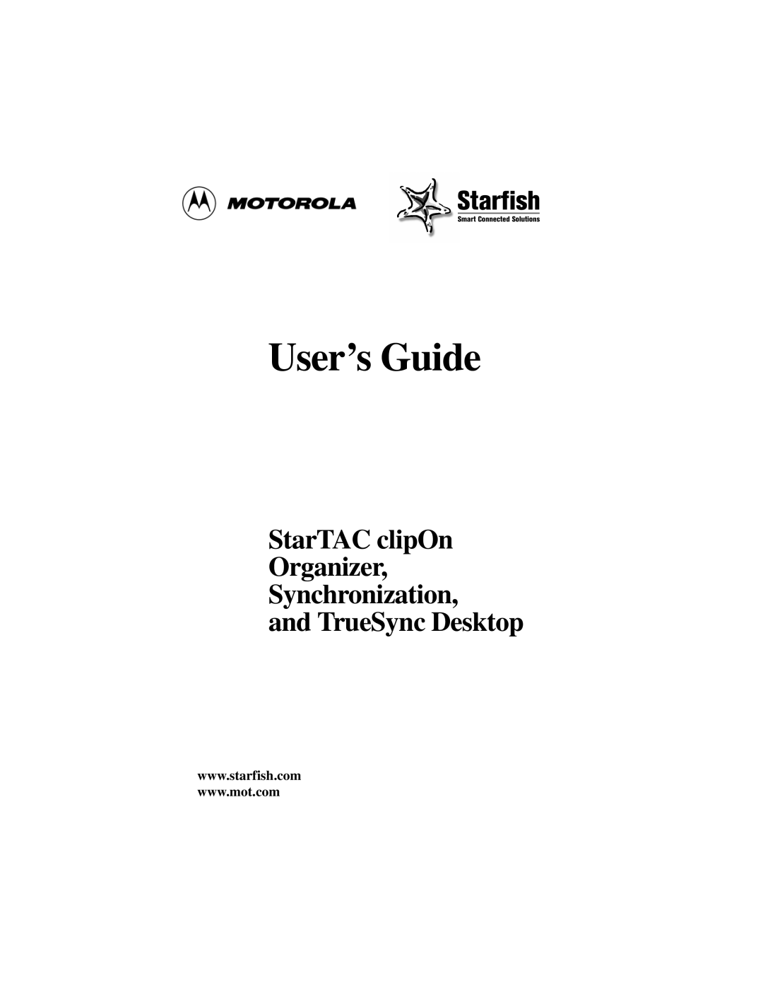 Motorola Organizer manual User’s Guide 