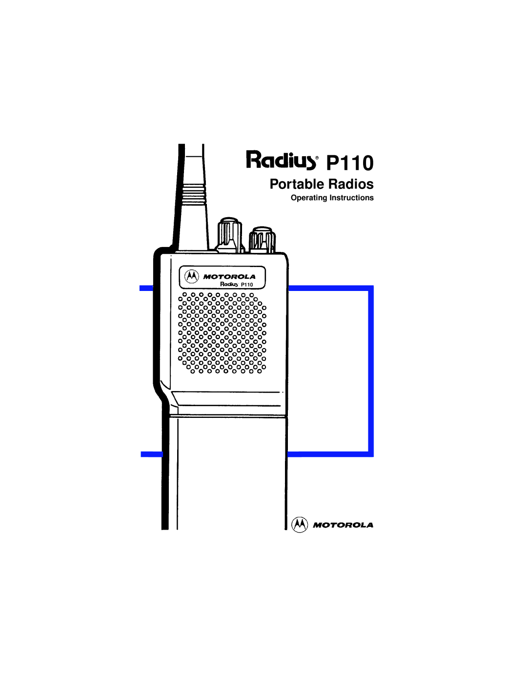 Motorola P110 operating instructions 