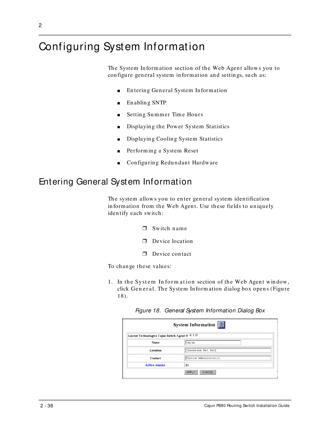 Motorola P880 manual Configuring System Information, Entering General System Information 