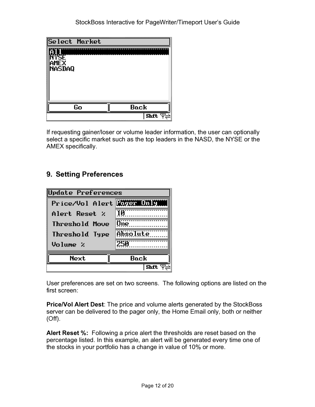 Motorola P930 Series manual Setting Preferences 